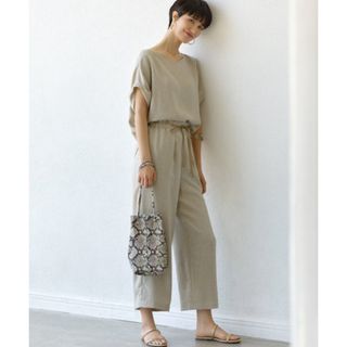 ユナイテッドアローズグリーンレーベルリラクシング(UNITED ARROWS green label relaxing)のリネンライク　FM トリアセ/PE Vネック ブラウス(シャツ/ブラウス(半袖/袖なし))