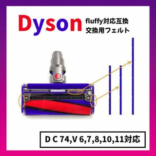 ダイソン dyson ソフトローラーヘッド 交換用 底面フェルト 互換品(掃除機)