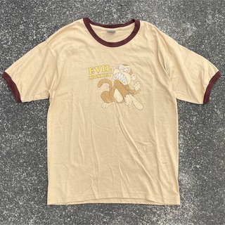 【極希少】vintage monkey design ringer neck T(Tシャツ/カットソー(半袖/袖なし))