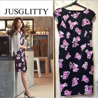 JUSGLITTY - JUSGLITTY | ジャスグリッティー シックフラワープリントワンピース 花