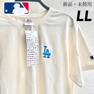 メジャーリーグベースボール(MLB)の希少【LL】MLB公式 ドジャース　ショート丈半袖Tシャツ●レディース　大谷翔平(カットソー(半袖/袖なし))