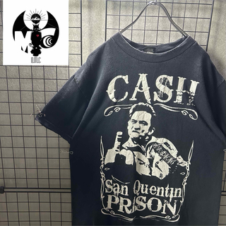 JOHNNY CASH ジョニー キャッシュ フォトプリント バンドTシャツ(Tシャツ/カットソー(半袖/袖なし))