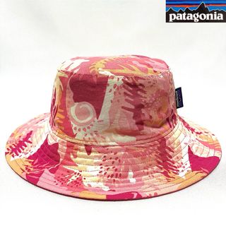 パタゴニア(patagonia)の【新品】①patagoniaパタゴニアKIDS用 撥水 珊瑚柄リバーシブルハット(帽子)