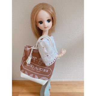 リカちゃん　ハンドメイド　バッグ　トートバッグ　大きめ　手作り(人形)