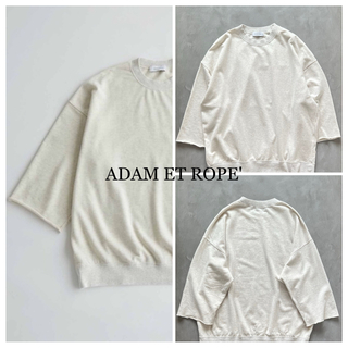 アダムエロペ(AER ADAM ET ROPE)のADAM ET ROPE' ミニ裏毛オーバーサイズハーフスリーブプルオーバー M(Tシャツ(長袖/七分))
