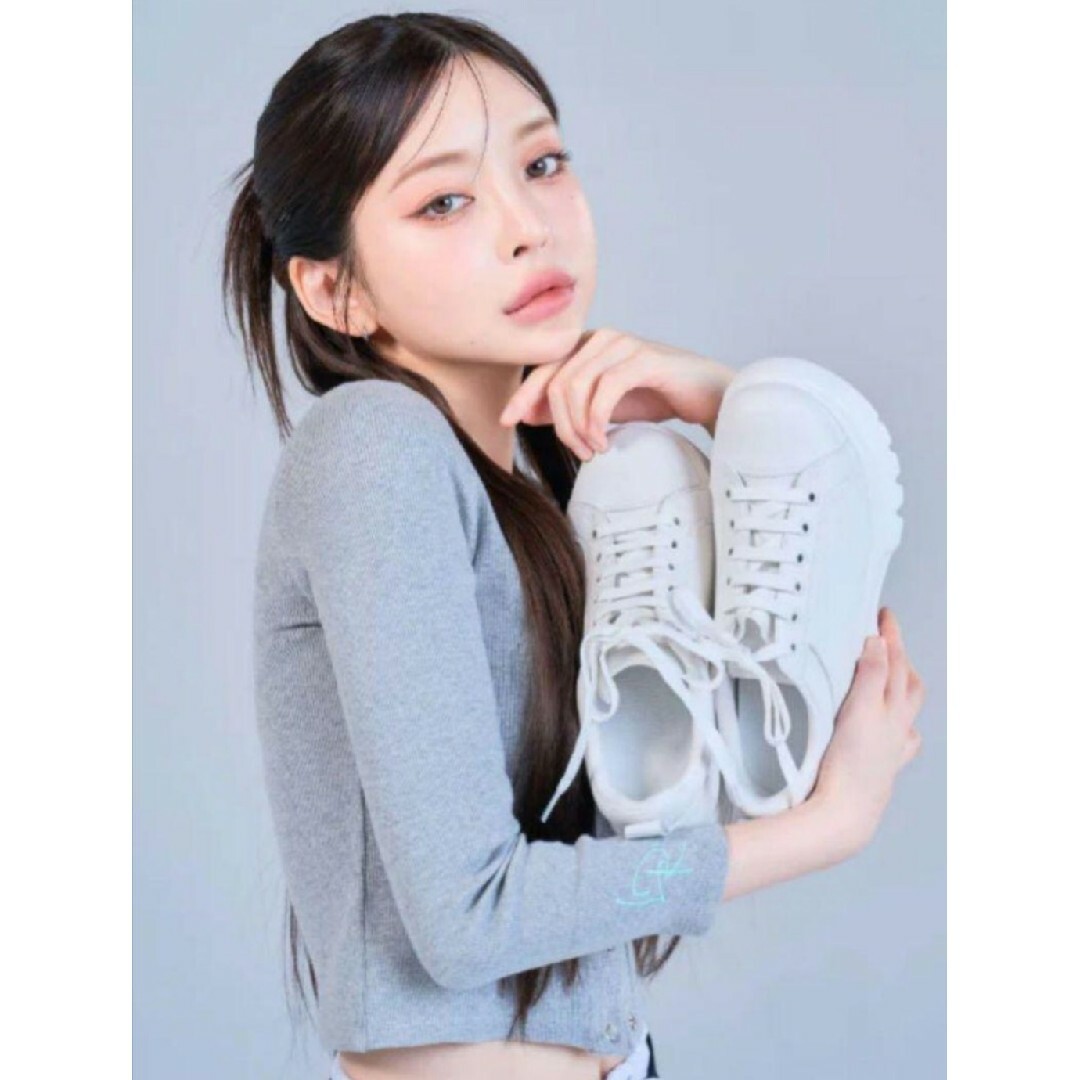 新品 未使用】鈴木亜美 プラットフォーム スニーカー ホワイト S 新品 未使用】鈴木亜美 プラットフォーム スニーカー ホワイト S