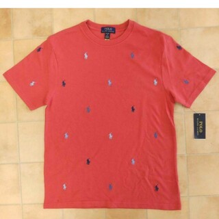 ポロ(POLO（RALPH LAUREN）)の新品 ラルフローレン　ポニー　総柄　半袖Tシャツ　BOYSXL 170 赤(Tシャツ/カットソー(半袖/袖なし))