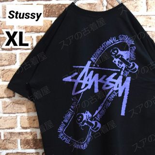 ステューシー(STUSSY)の《ステューシー》正規・新品タグ　スケボー　ブラック　XL　Tシャツ(Tシャツ/カットソー(半袖/袖なし))