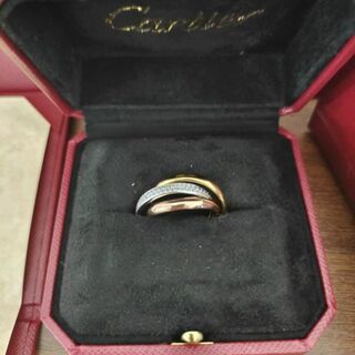 カルティエ(Cartier)のCartier トリニティリング スリーゴールドダイヤモンド(リング(指輪))