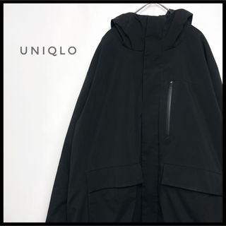 ユニクロ(UNIQLO)のUNIQLO ハイブリッド　ダウンジャケット　マウンテンパーカー　ブラック(マウンテンパーカー)