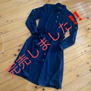 ラルフローレン(Ralph Lauren)のLAUREN ラルフローレン　ネイビー　ワンピース　きちんと感☆(ひざ丈ワンピース)