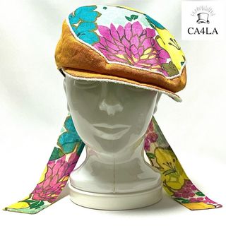 カシラ(CA4LA)の【新品】CA4LA カシラ 日本製 涼しい綿麻 美しい和柄模様のリボンハンチング(ハンチング/ベレー帽)