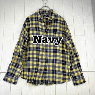 ✅ Navy サイズ38(M) メンズネルシャツ(シャツ)