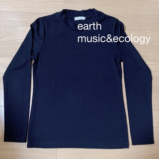 earth music & ecology - earth music&ecology 長袖モックネックカットソー