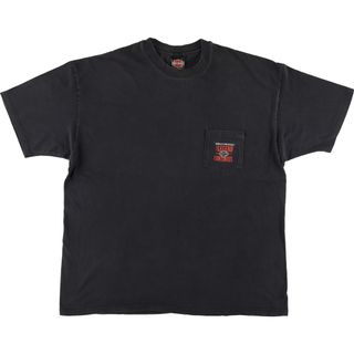 ハーレーダビッドソン(Harley Davidson)の古着 ハーレーダビッドソン Harley-Davidson HANES バックプリント モーターサイクル バイクTシャツ USA製 メンズXXL  /eaa454142(Tシャツ/カットソー(半袖/袖なし))