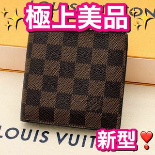 LOUIS VUITTON - 新型❣ヴィトン ダミエ ポルトフォイユ マルコ 二つ折り 財布 N61675