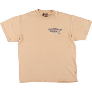 ハーレーダビッドソン(Harley Davidson)の古着 90年代 ハーレーダビッドソン Harley-Davidson HANES バックプリント モーターサイクル バイクTシャツ USA製 メンズL ヴィンテージ /eaa454158(Tシャツ/カットソー(半袖/袖なし))