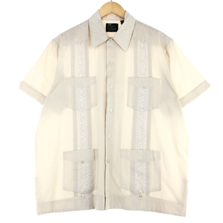 古着 70年代 HABAND OF PATERSON ボックスシャツ 半袖 メキシカンシャツ キューバシャツ メンズL ヴィンテージ /eaa452286(シャツ)