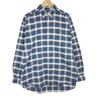 ラルフローレン(Ralph Lauren)の古着 ラルフローレン Ralph Lauren BIG SHIRT 長袖 ボタンダウンチェックシャツ メンズXL /eaa453483(シャツ)