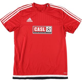 アディダス(adidas)の古着 アディダス adidas Capital Area Soccer League サッカーユニフォーム ゲームシャツ メンズL /eaa453585(Tシャツ/カットソー(半袖/袖なし))