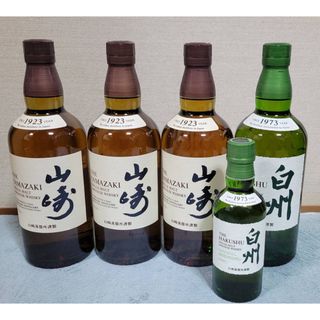 サントリー(サントリー)のサントリー山崎NV×3本　白州NV×1本　白州180ml×1本(ウイスキー)