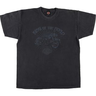 ハーレーダビッドソン(Harley Davidson)の古着 ハーレーダビッドソン Harley-Davidson モーターサイクル バイクTシャツ USA製 メンズXL /eaa454146(Tシャツ/カットソー(半袖/袖なし))