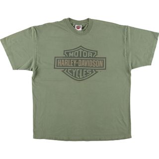 ハーレーダビッドソン(Harley Davidson)の古着 00年代 ハーレーダビッドソン Harley-Davidson HANES モーターサイクル バイクTシャツ USA製 メンズXL /eaa454149(Tシャツ/カットソー(半袖/袖なし))