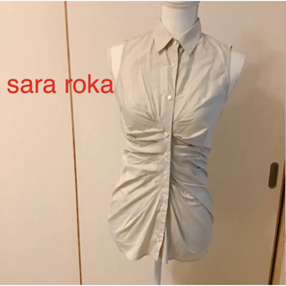 sara roka イタリア製　ノースリーブ　シャツ(シャツ/ブラウス(半袖/袖なし))