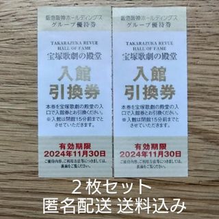 【匿名配送・送料込み】宝塚歌劇の殿堂　入館引換券　2枚セット(その他)