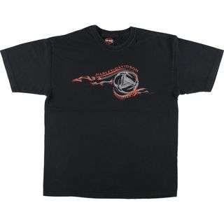 古着 00年代 ハーレーダビッドソン Harley-Davidson HANES モーターサイクル バイクTシャツ USA製 メンズL /eaa454153