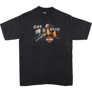 ハーレーダビッドソン(Harley Davidson)の古着 00年代 ハーレーダビッドソン Harley-Davidson モーターサイクル バイクTシャツ USA製 メンズL /eaa454157(Tシャツ/カットソー(半袖/袖なし))