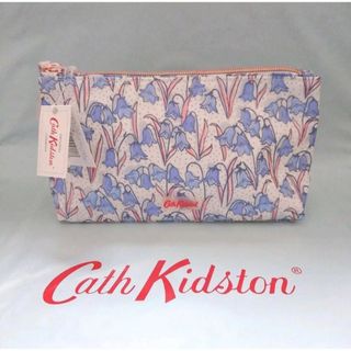 キャスキッドソン(Cath Kidston)の【新品未使用】キャスキッドソン マットジップ コスメポーチ ブルーベルズ 花柄(ポーチ)