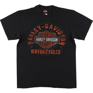 ハーレーダビッドソン(Harley Davidson)の古着 ハーレーダビッドソン Harley-Davidson モーターサイクル バイクTシャツ メンズM /eaa454122(Tシャツ/カットソー(半袖/袖なし))