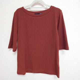 ヘザー(heather)のHeather　ヘザー　レディース　トップス　半袖カットソー　リブ　ブラウン(Tシャツ(半袖/袖なし))