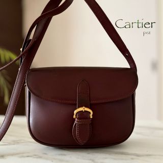 Cartier - 正規品 Cartier カルティエ マストライン レザーショルダーバッグ