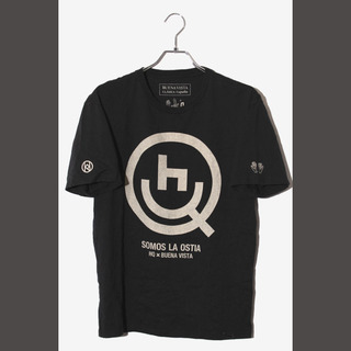 ブエナビスタ × HQ コットン ロゴプリント 半袖Tシャツ M ブラック(Tシャツ/カットソー(半袖/袖なし))