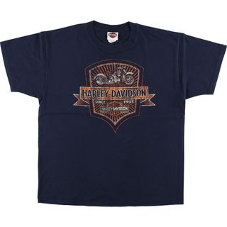 ハーレーダビッドソン(Harley Davidson)の古着 ハーレーダビッドソン Harley-Davidson HANES モーターサイクル バイクTシャツ メンズL /eaa454130(Tシャツ/カットソー(半袖/袖なし))