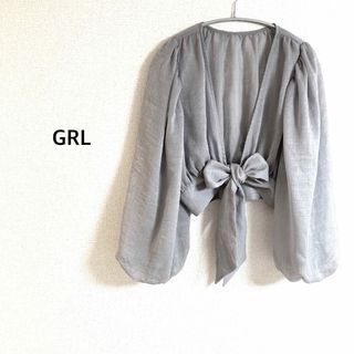 グレイル(GRL)の美品　GRL グレイル　透け感　ボレロ　パーティー　上質　シルバーグレー(ボレロ)