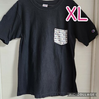 チャンピオン(Champion)のチャンピオン　Tシャツ　黒　XL(Tシャツ/カットソー(半袖/袖なし))