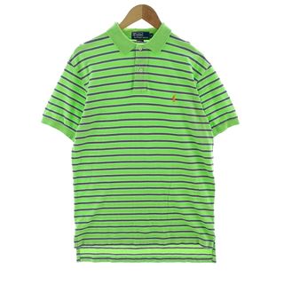 ラルフローレン(Ralph Lauren)の古着 ラルフローレン Ralph Lauren POLO by Ralph Lauren 半袖 ボーダー ポロシャツ メンズM /eaa400315(ポロシャツ)