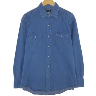 ラングラー(Wrangler)の古着 00年代 ラングラー Wrangler 長袖 デニムウエスタンシャツ メンズL /eaa454039(シャツ)