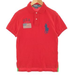 ラルフローレン(Ralph Lauren)の古着 ラルフローレン Ralph Lauren POLO by Ralph Lauren CUSTOM FIT ビッグポニー 半袖 ポロシャツ メンズS /eaa400138(ポロシャツ)