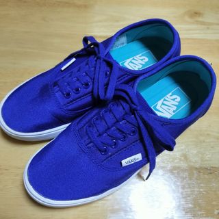 美品　VANS　バンズ　スニーカー　シューズ　軽く柔らかい　23センチ　ブルー(スニーカー)