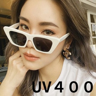 サングラス 紫外線対策　ユニセックス 　ロック　アメリカン　UV400 欧米　白(サングラス/メガネ)