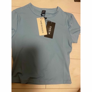 SHEIN BASICS 無地柄 フォームフィット Tシャツ シーイン(Tシャツ(半袖/袖なし))