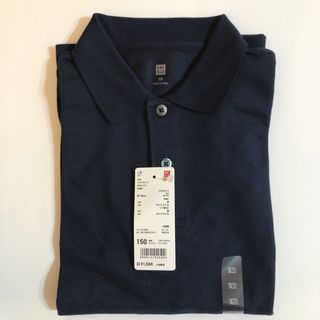 未使用　ユニクロ　UNIQLO ポロシャツ　紺　150(ポロシャツ)