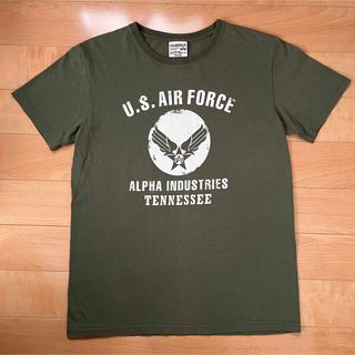 アルファインダストリーズ(ALPHA INDUSTRIES)のALPHA アルファ  Tシャツ『U.S.AIR FORCE』カーキ　ミリタリー(Tシャツ/カットソー(半袖/袖なし))