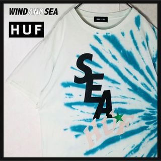 WIND AND SEA - 【人気コラボ】ウィンダンシー ハフ デカロゴ タイダイ Tシャツ Lサイズ