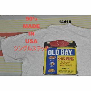 オニータ(ONEITA)の90’ｓ Tシャツ t14418 USA製 綿100％ シングルステッチ 80(Tシャツ/カットソー(半袖/袖なし))