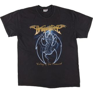 ヘインズ(Hanes)の古着 00年代 ヘインズ Hanes Dragonforth ドラゴンフォース バンドTシャツ バンT メンズL /eaa450553(Tシャツ/カットソー(半袖/袖なし))